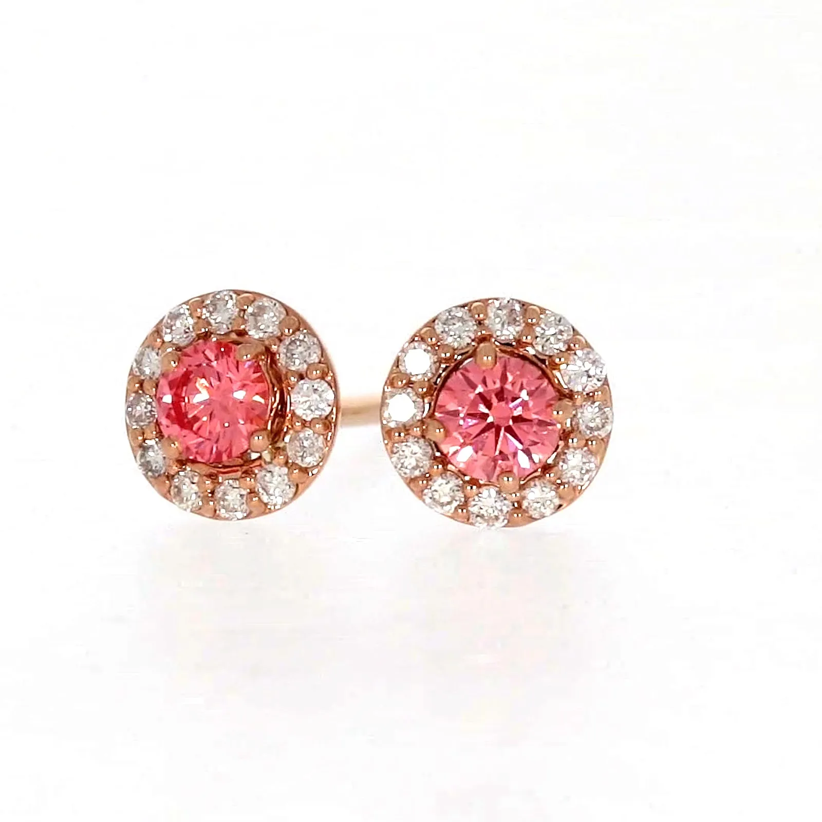 Celebration 9ct Rose Gold Round Brilliant Cut 1/2 CARAT tw of Lab Grown Diamond Stud Earrings