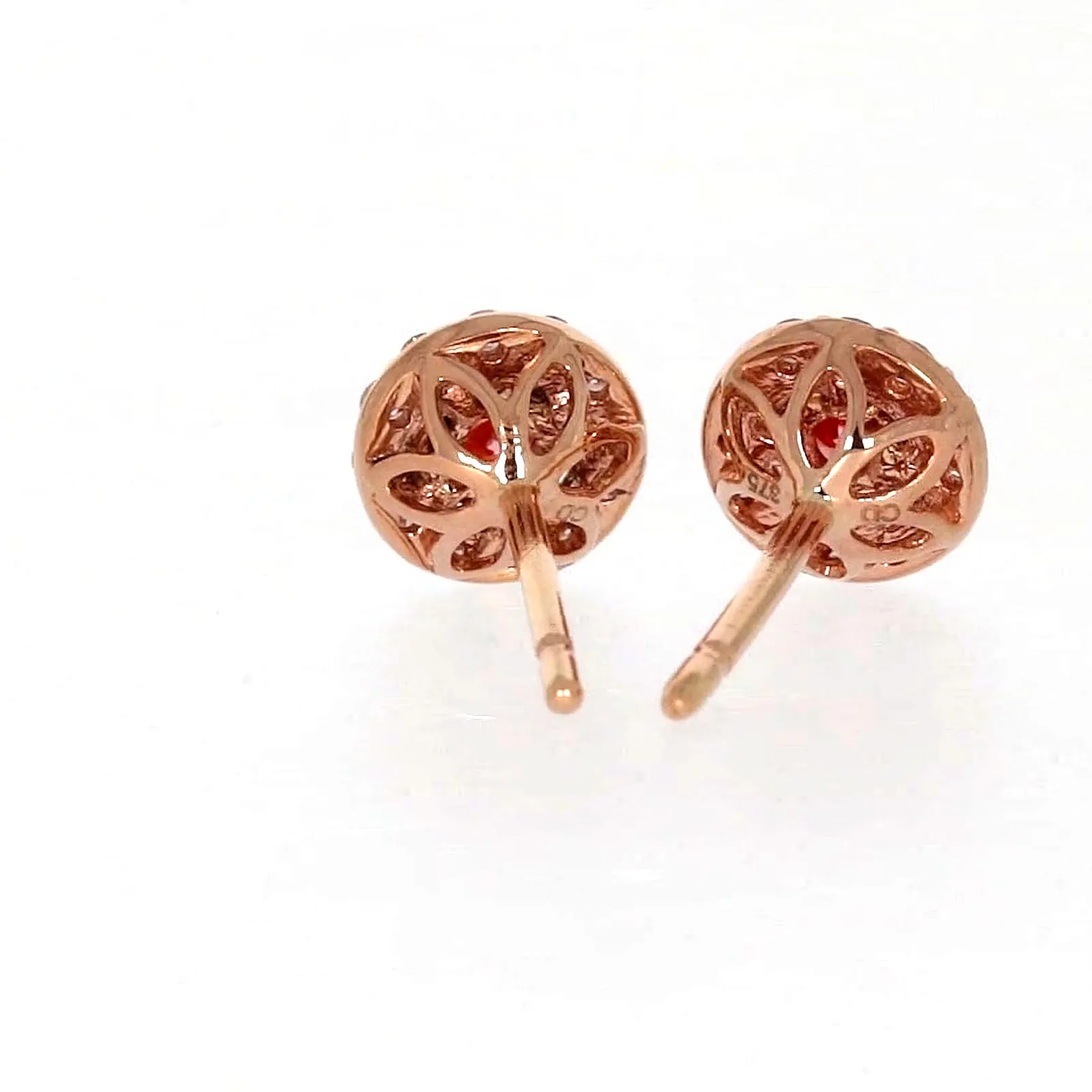 Celebration 9ct Rose Gold Round Brilliant Cut 1/2 CARAT tw of Lab Grown Diamond Stud Earrings