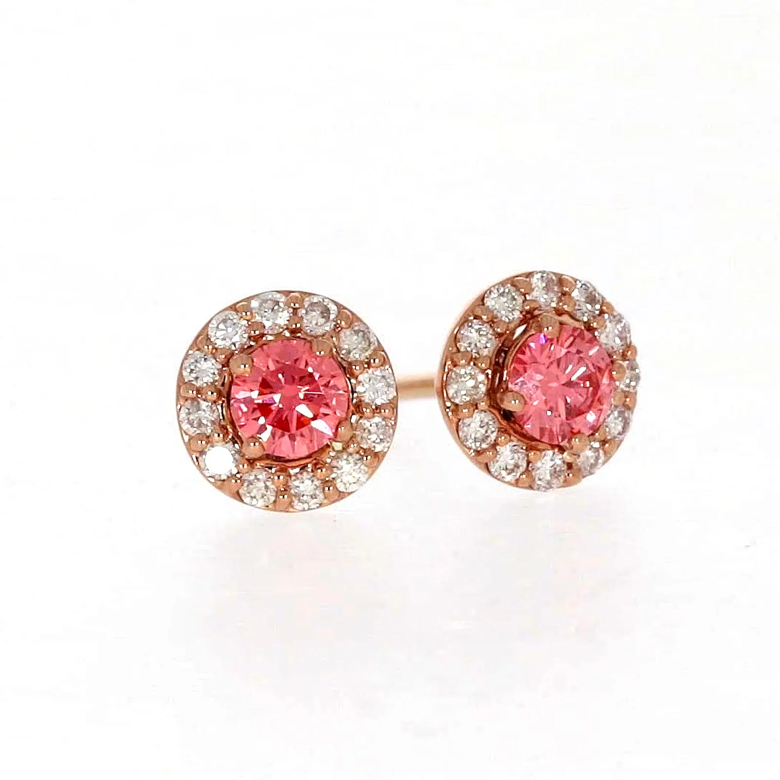 Celebration 9ct Rose Gold Round Brilliant Cut 1/2 CARAT tw of Lab Grown Diamond Stud Earrings