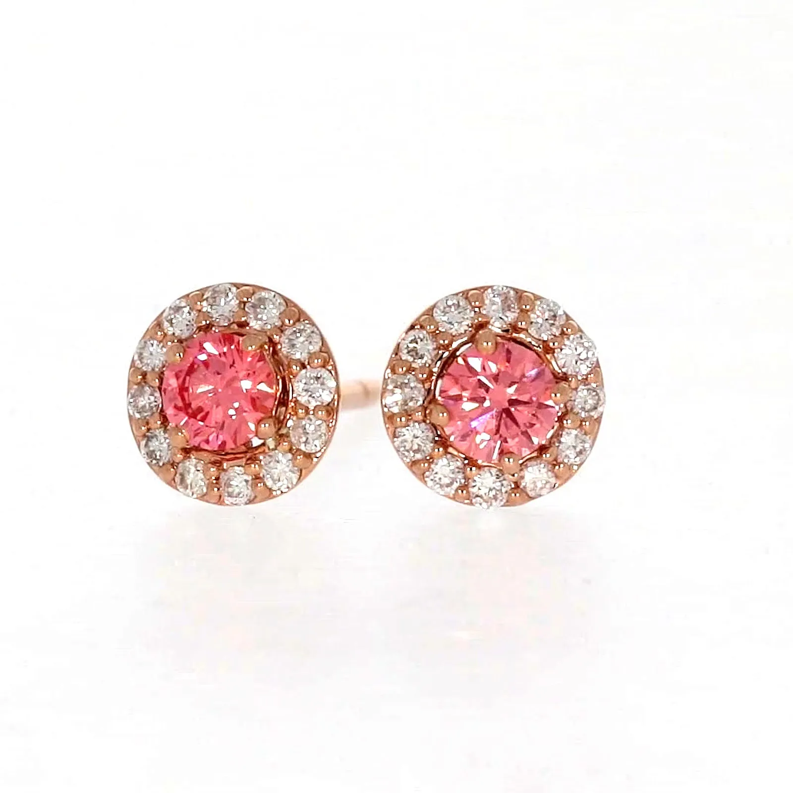 Celebration 9ct Rose Gold Round Brilliant Cut 1/2 CARAT tw of Lab Grown Diamond Stud Earrings