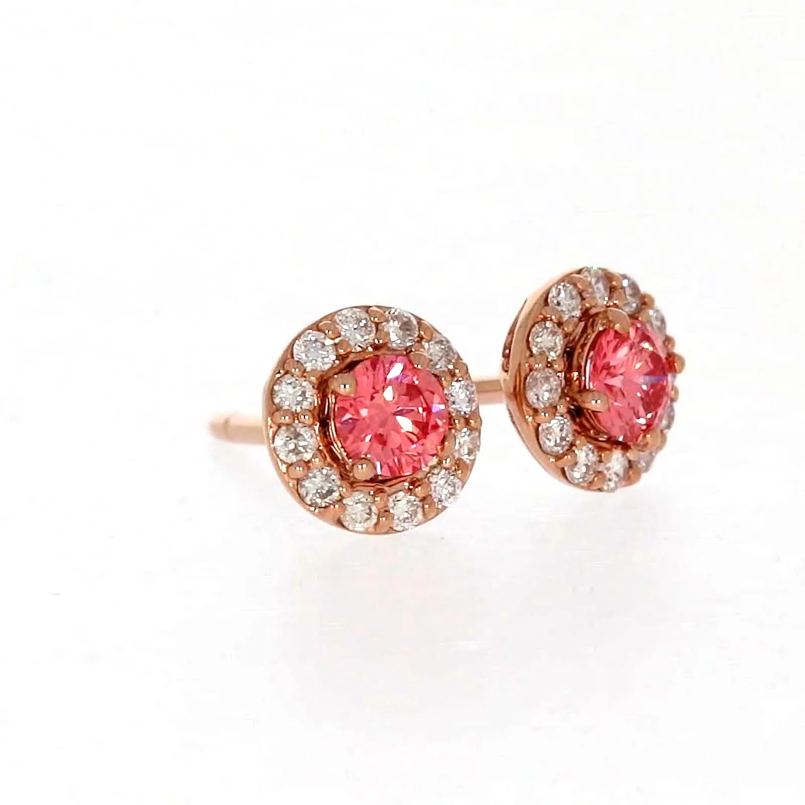 Celebration 9ct Rose Gold Round Brilliant Cut 1/2 CARAT tw of Lab Grown Diamond Stud Earrings