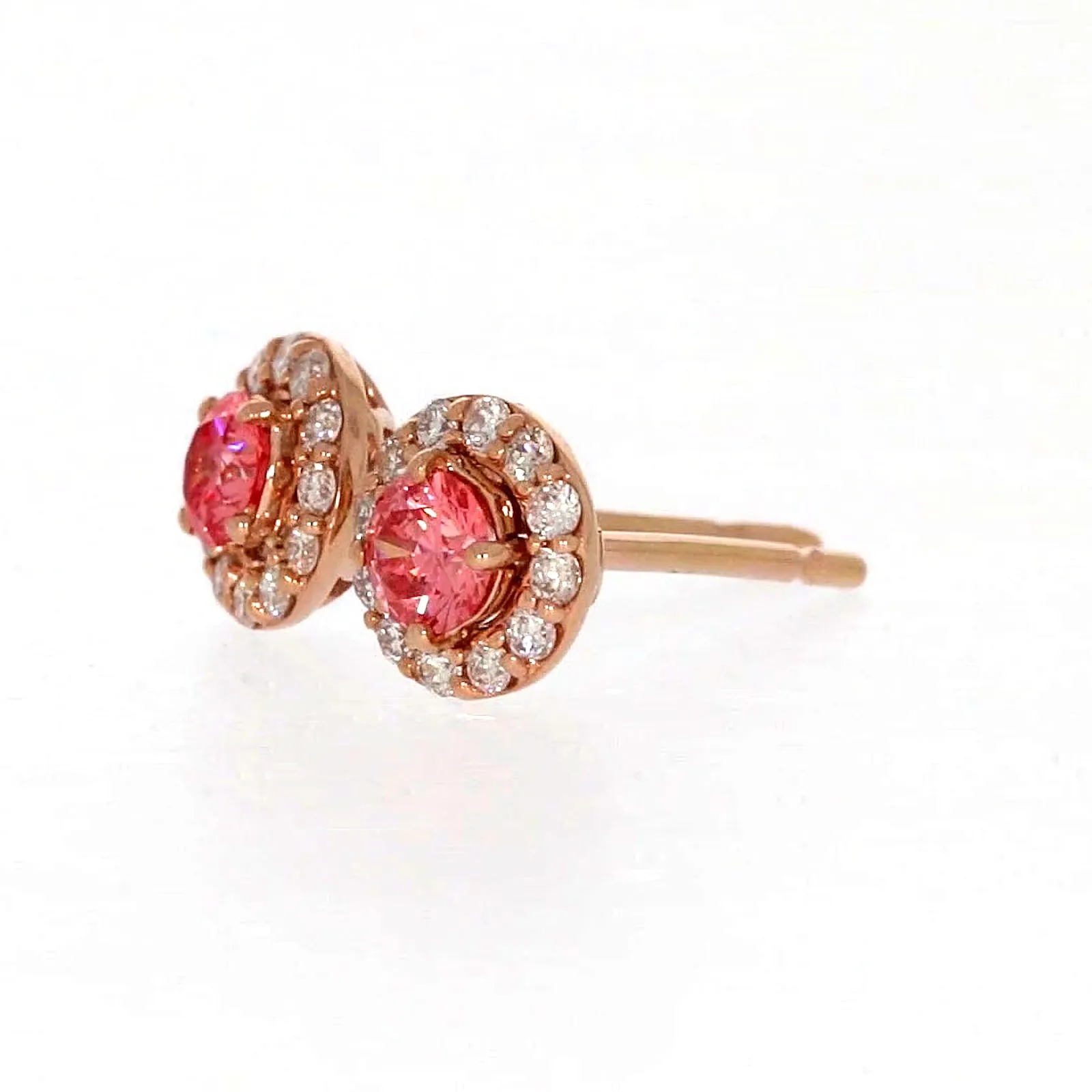 Celebration 9ct Rose Gold Round Brilliant Cut 1/2 CARAT tw of Lab Grown Diamond Stud Earrings