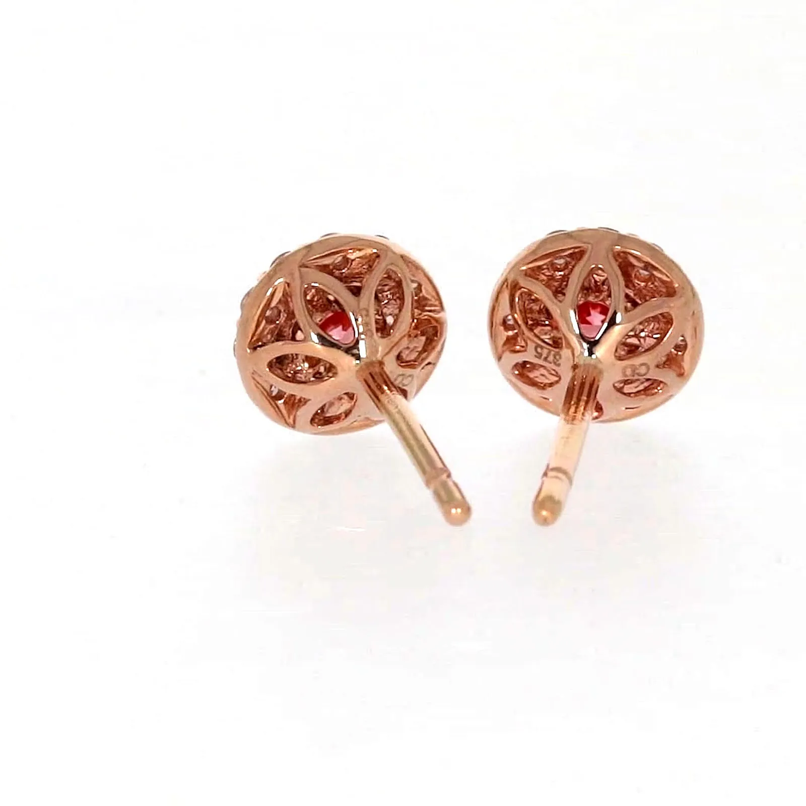 Celebration 9ct Rose Gold Round Brilliant Cut 1/2 CARAT tw of Lab Grown Diamond Stud Earrings