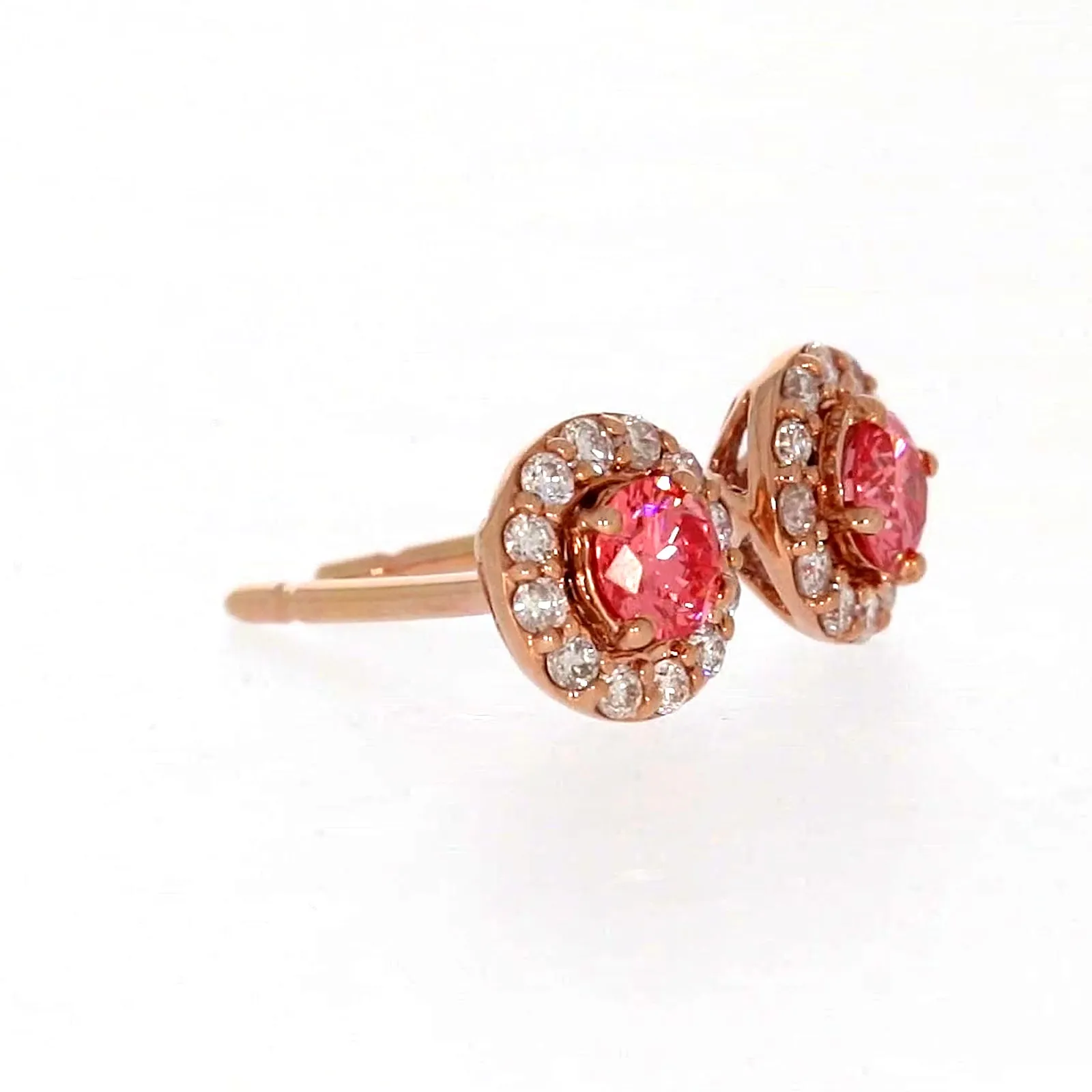 Celebration 9ct Rose Gold Round Brilliant Cut 1/2 CARAT tw of Lab Grown Diamond Stud Earrings