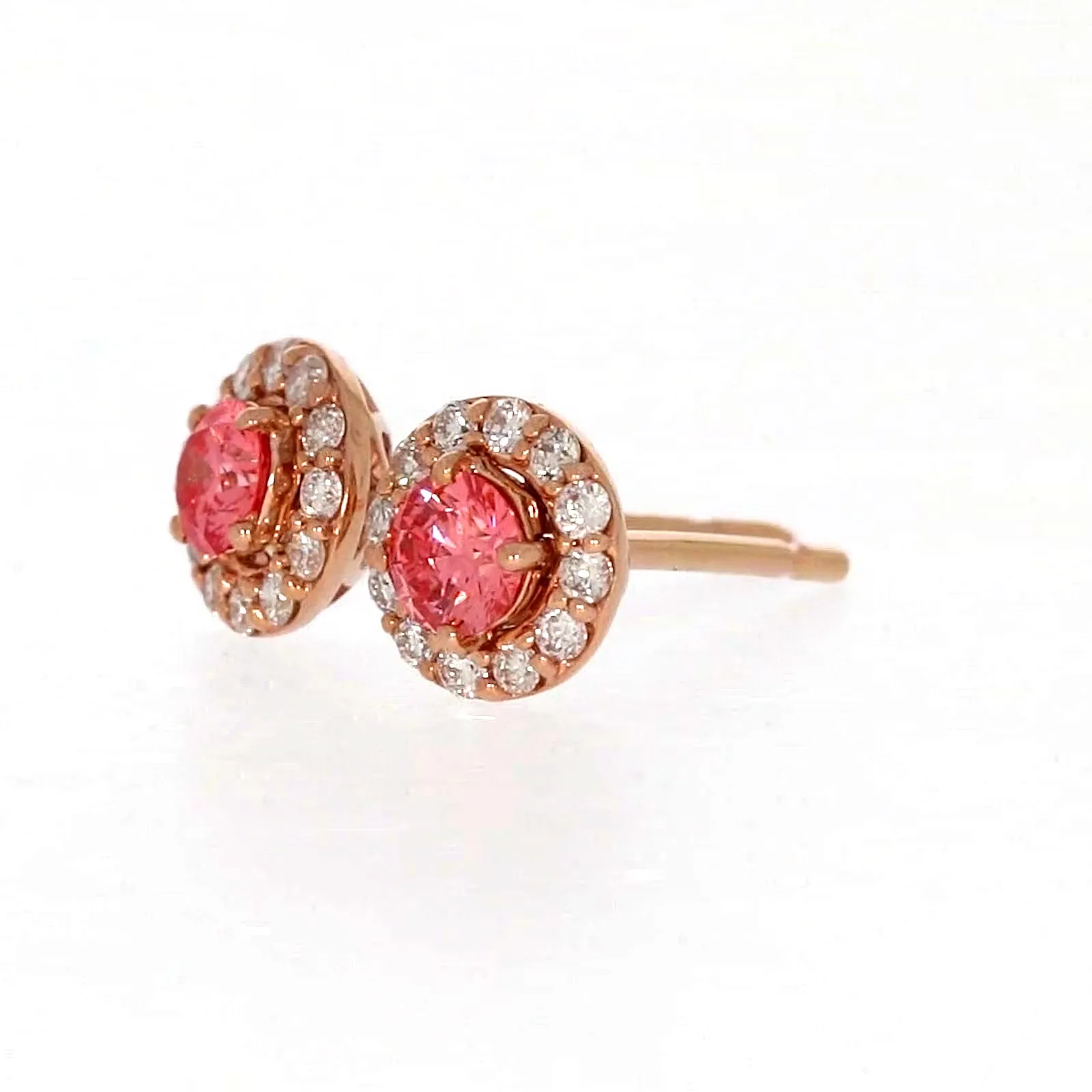 Celebration 9ct Rose Gold Round Brilliant Cut 1/2 CARAT tw of Lab Grown Diamond Stud Earrings