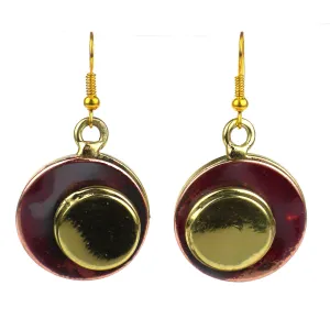 Circle Squared Earrings Brass Images