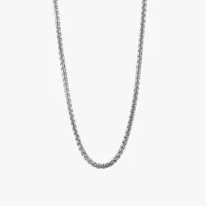 Classic Box Chain Necklace In Sterling Silver