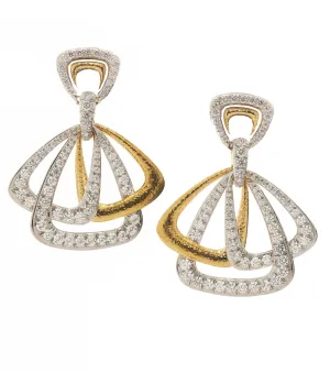 Cosmo Earrings, Yellow Gold