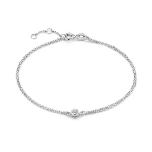 De la Paix Inaya 14 karat white gold bracelet with diamond 0.02 carat