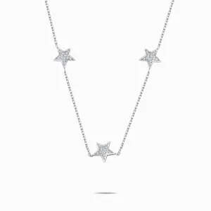 Diamonds Stars White Gold Necklace