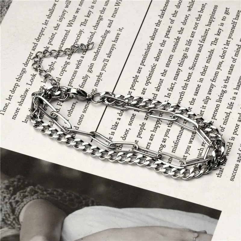 Double Layer Chain Bracelet Bangles Chain Bracelet Anklet For Women