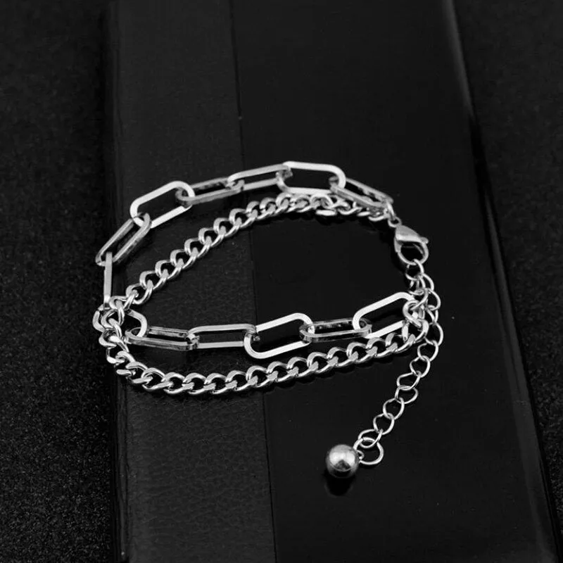 Double Layer Chain Bracelet Bangles Chain Bracelet Anklet For Women