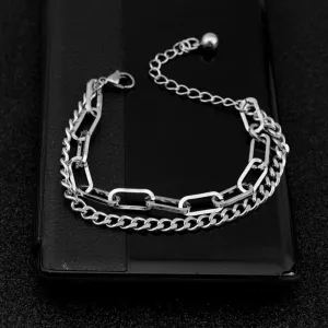 Double Layer Chain Bracelet Bangles Chain Bracelet Anklet For Women