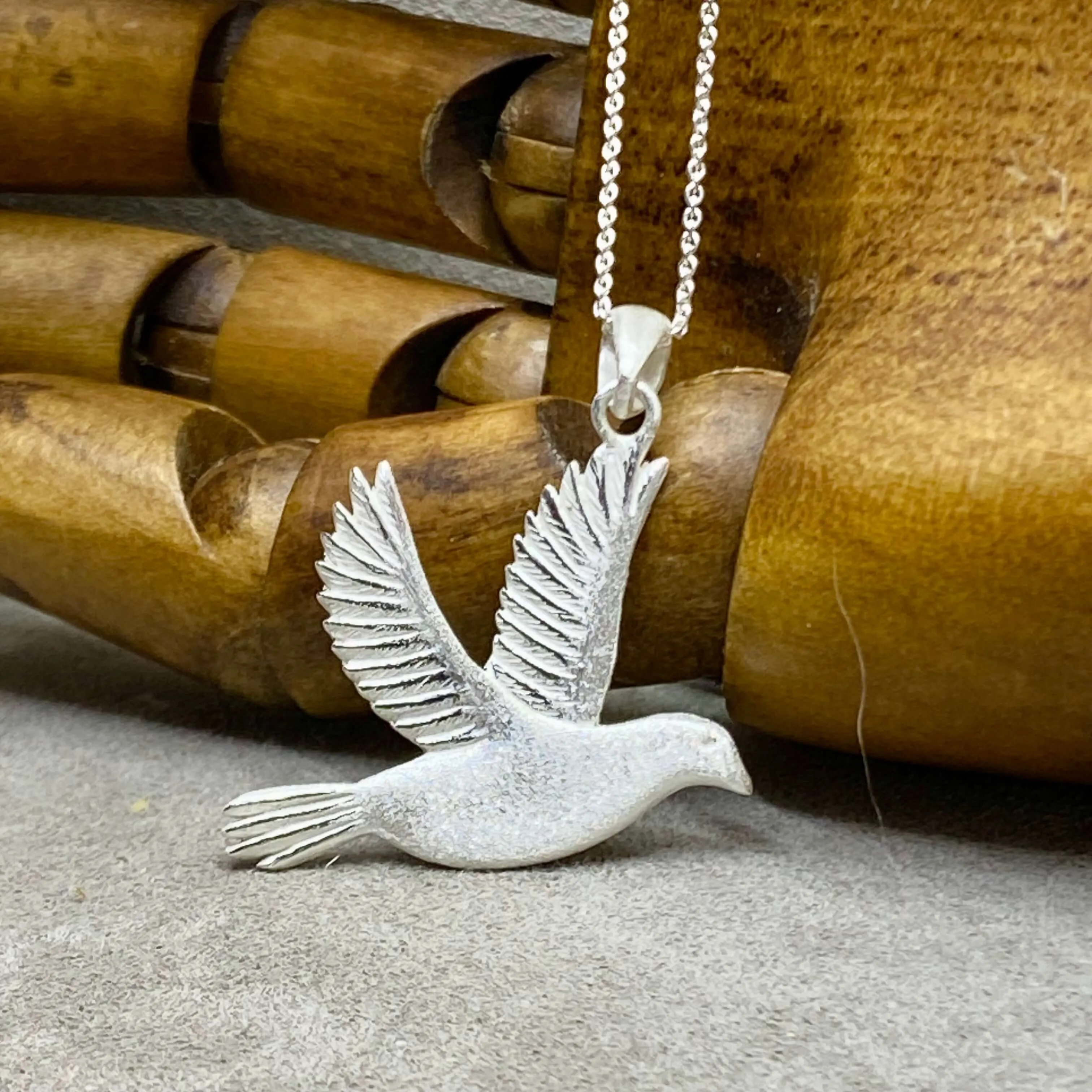 Doves Grace - Dove of peace Pendant & Earring Set