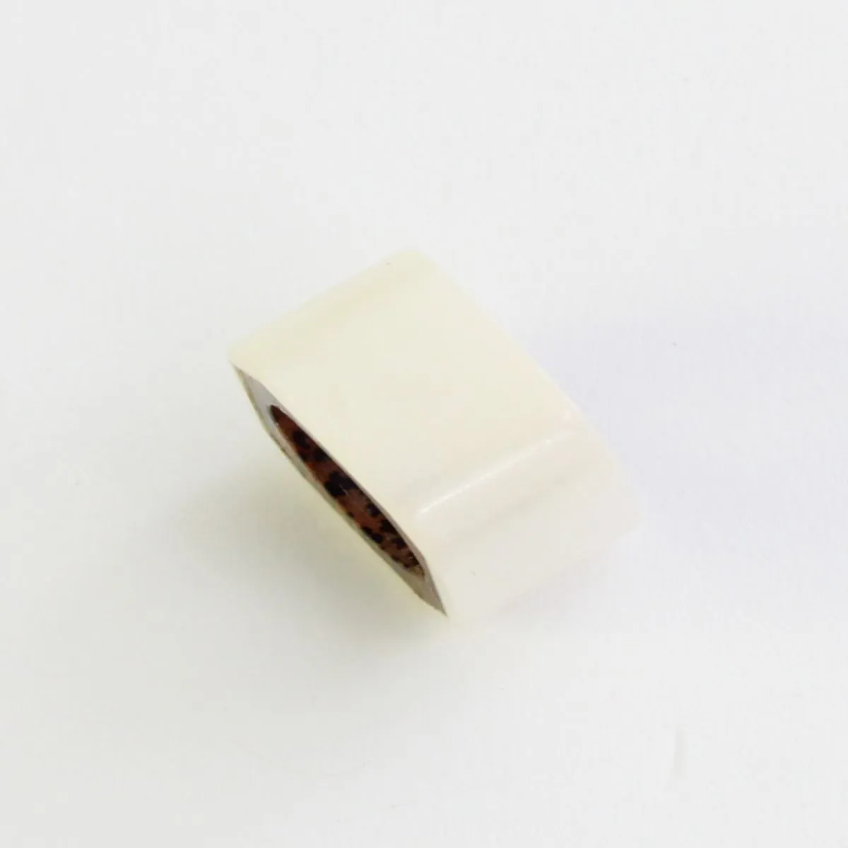 Eccentric White Wooden Ring by Sylca