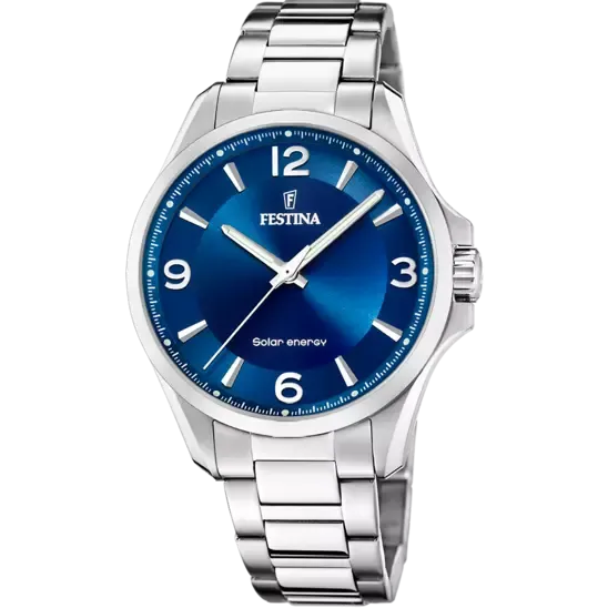 Elegant Festina Men's Watch F20656/2 with Blue Dial and Silver Stainless Steel Band