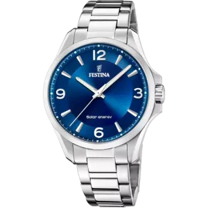 Elegant Festina Men's Watch F20656/2 with Blue Dial and Silver Stainless Steel Band