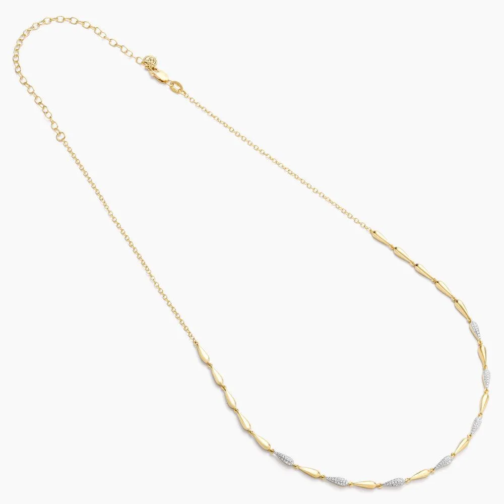 Ella Stein Raindrops Falling Chain Necklace in Yellow Gold