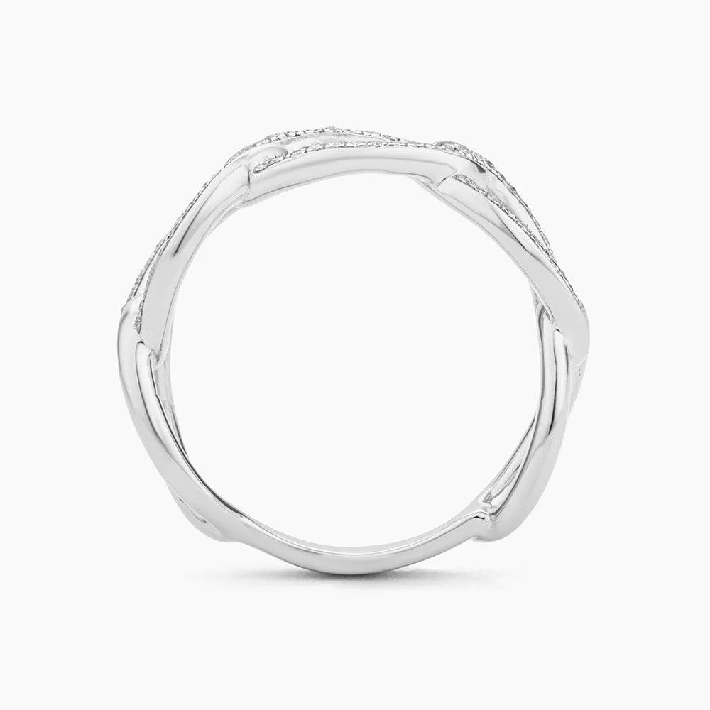 Ella Stein Triple Link Statement Ring in Sterling Silver - Size 7