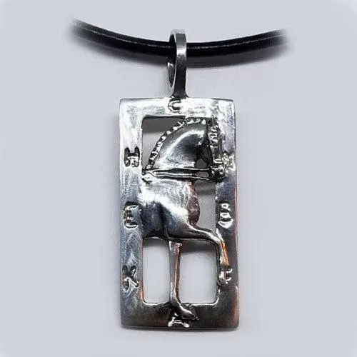 Enter at A Dressage Horse Pendant Necklace