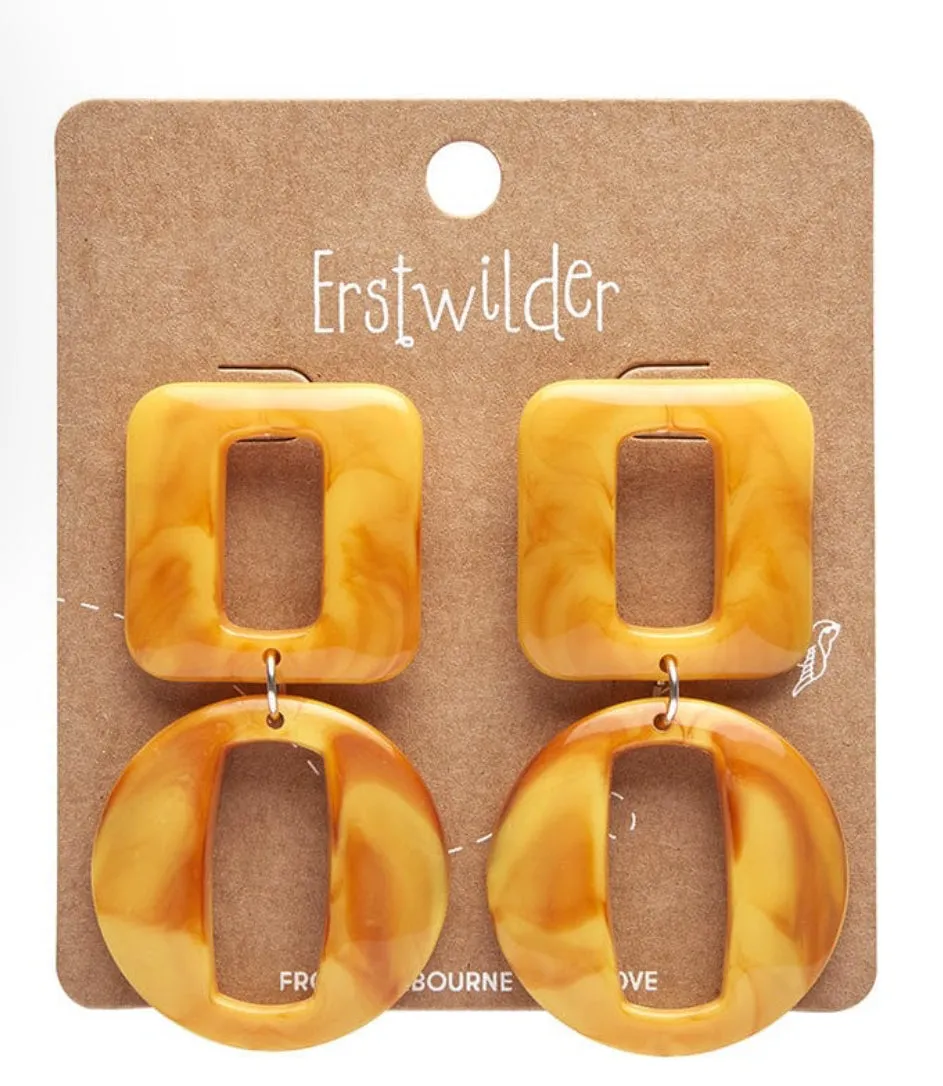 Erstwilder - Statement Marble Chunky Drop - Mustard