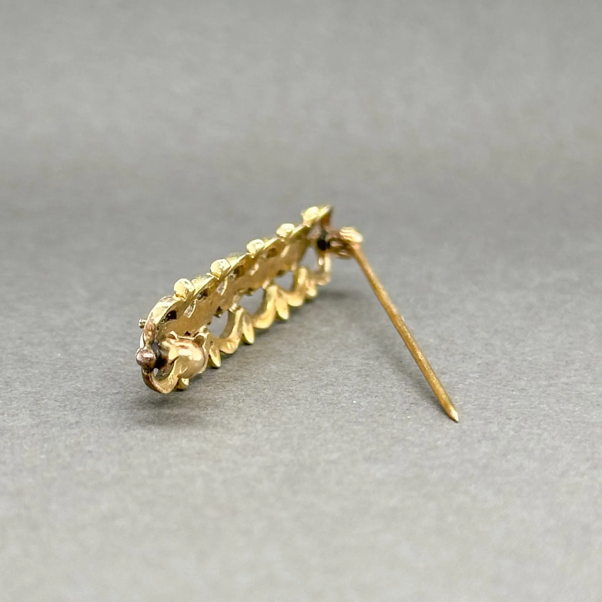 Estate 14K Y Gold Opal Pin