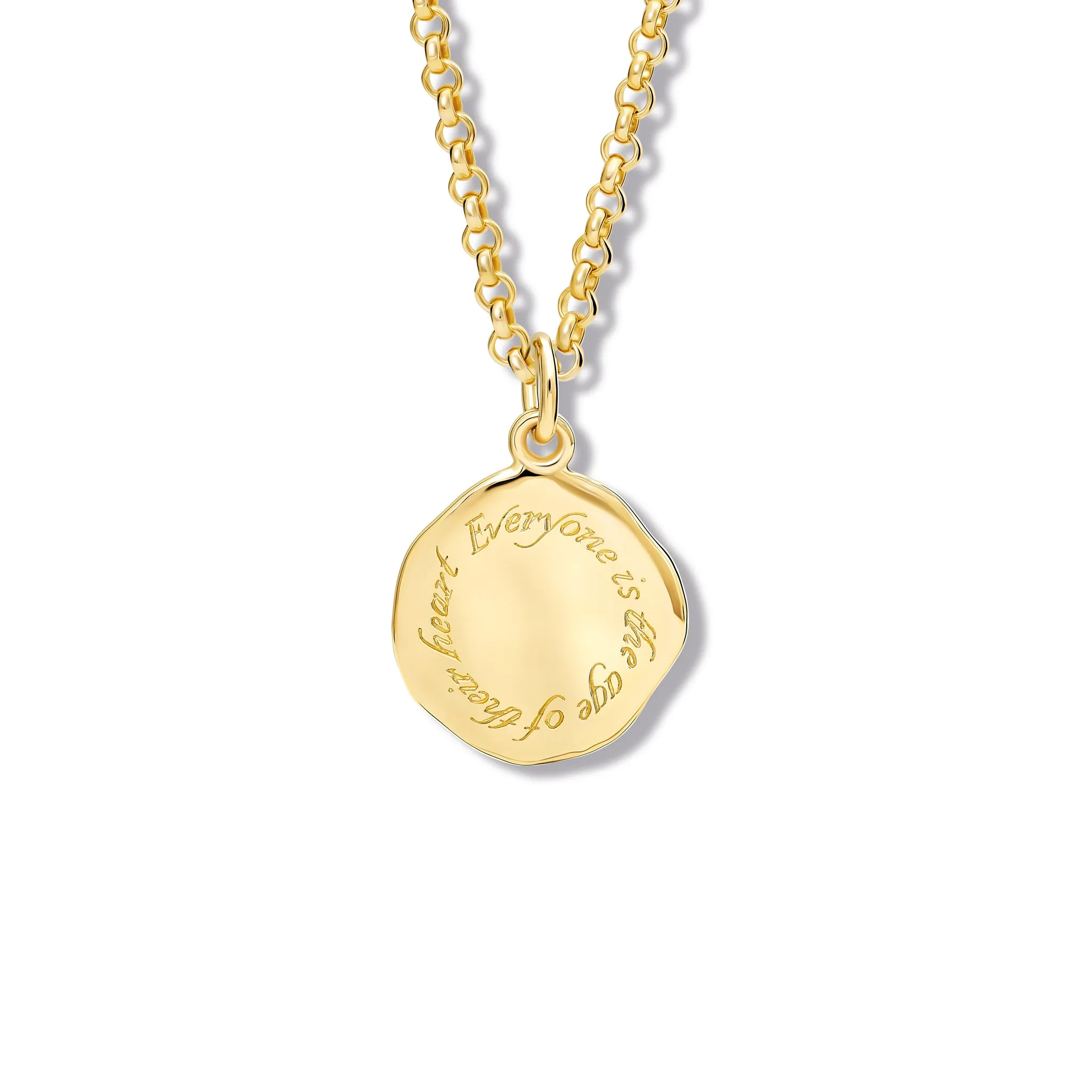 Everyone Is Quote Pendant Yellow Gold