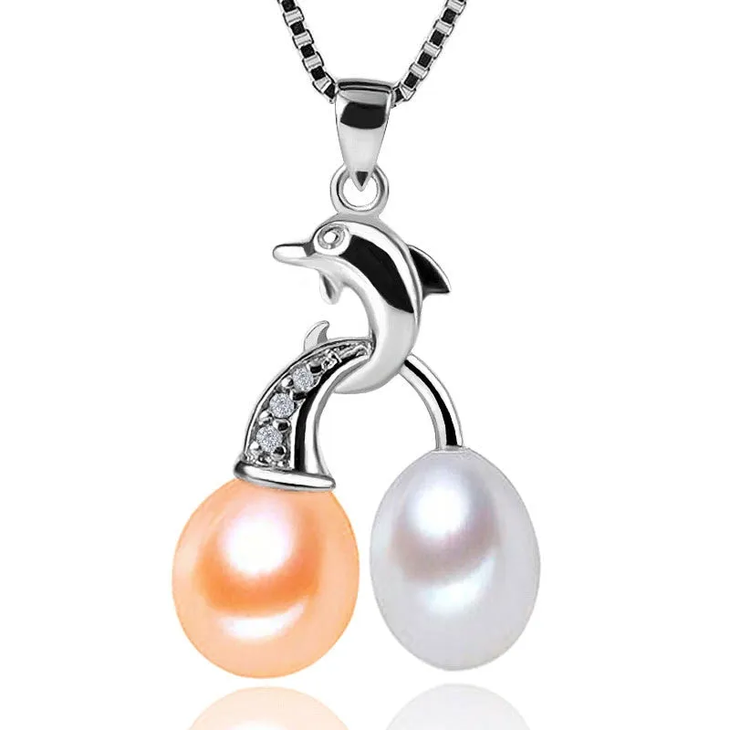 Exclusive styles 8-9 mm natural freshwater pearl necklace pendant pendant