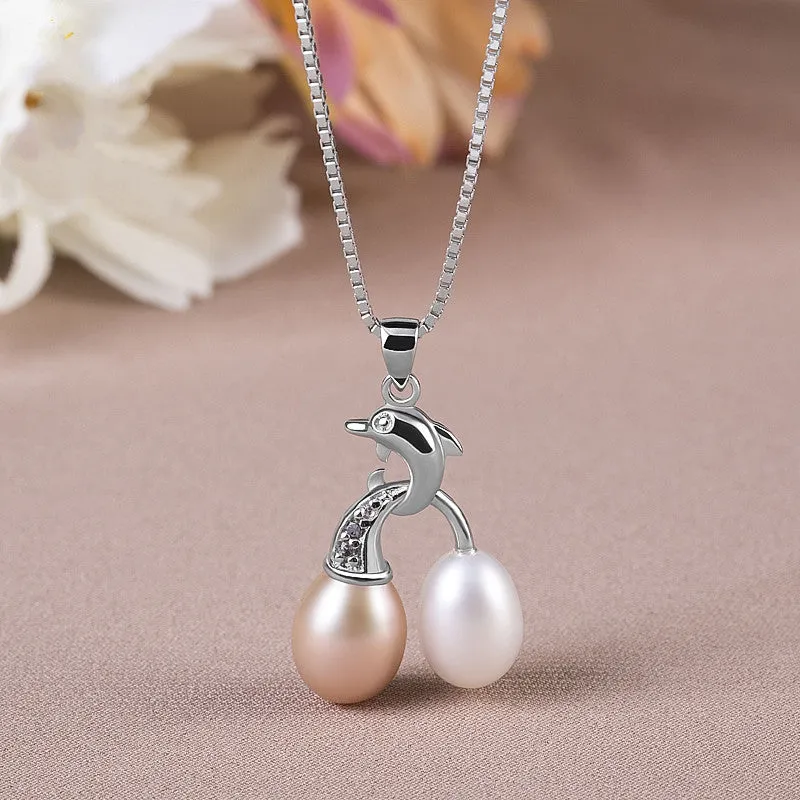 Exclusive styles 8-9 mm natural freshwater pearl necklace pendant pendant