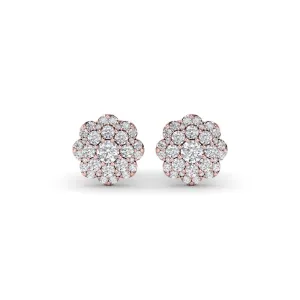 Fana Floral Diamond Stud Earrings