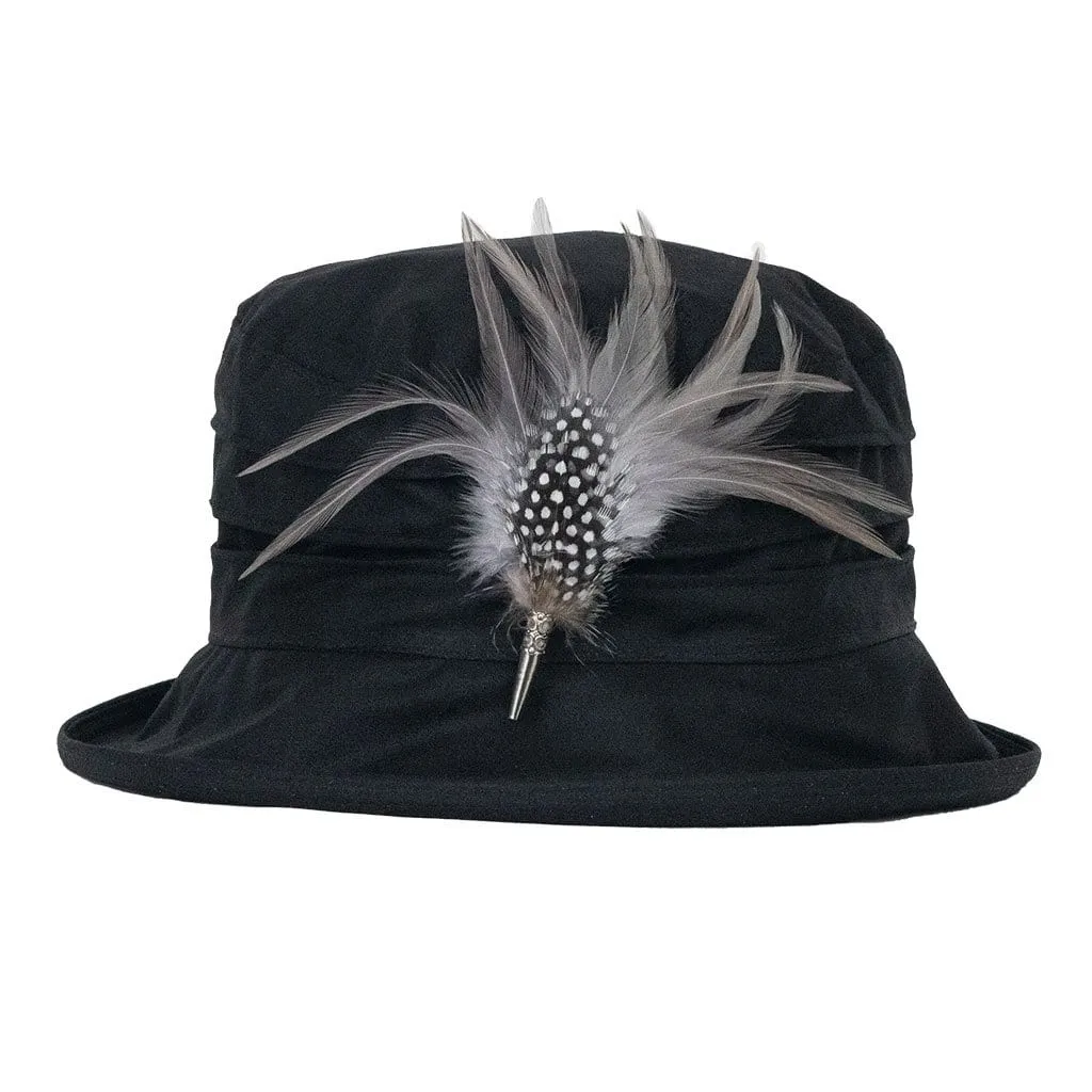 Feather Hat Pin - Guinea Fowl & Hackle