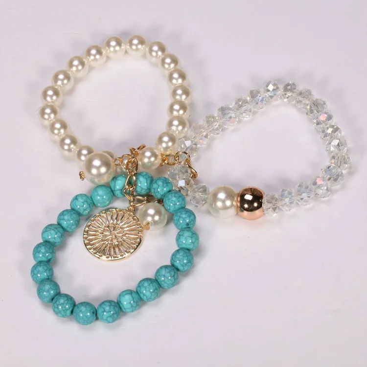 Fine Jewelry Round For Women Special Offer Real Bracelet Loom Band Unique Most Popular Design Imitation Turquoise Fashion