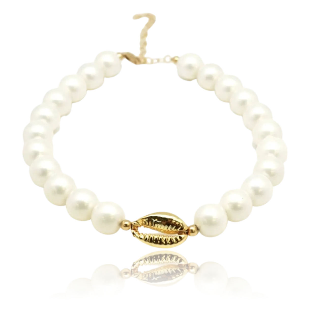 Freshwater Pearl Gold Shell Necklace