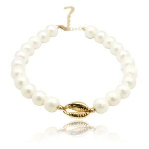 Freshwater Pearl Gold Shell Necklace