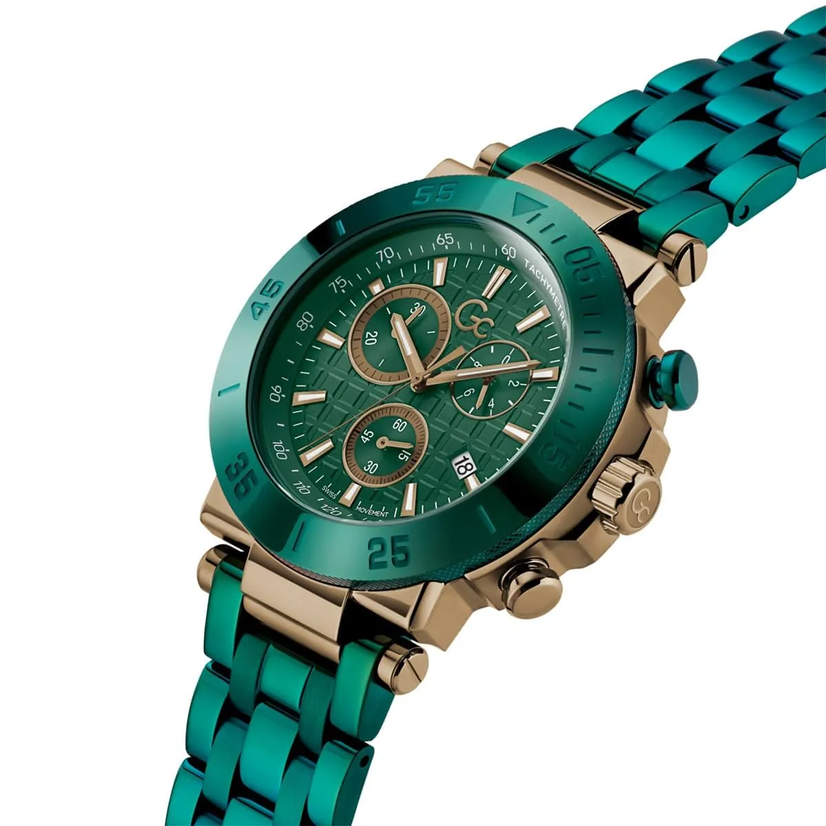 GC Analog Green Dial Men's Watch-Y70009G5MF