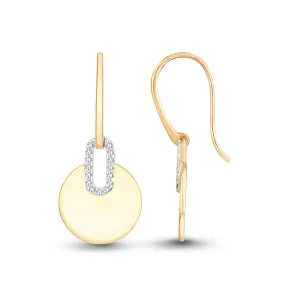 Gold and Diamond Earrings