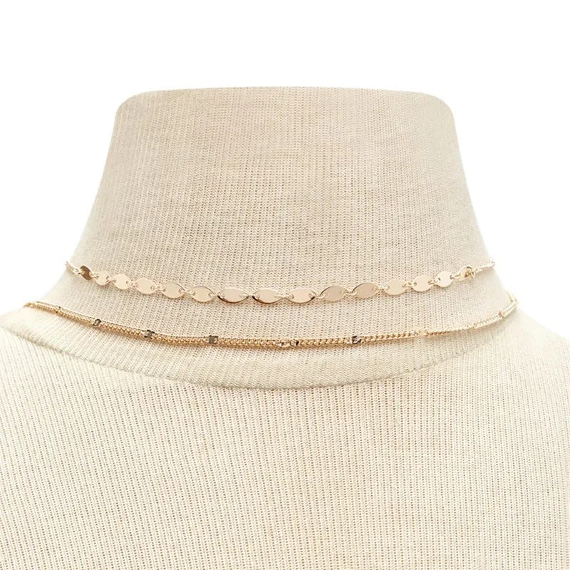 Gold Chain Multi-Layer Collar