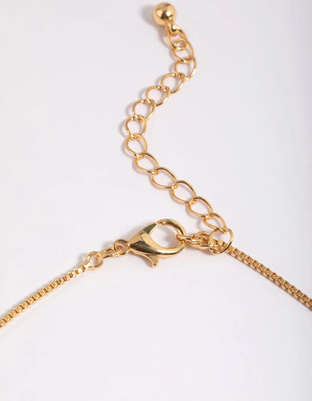 Gold Plated Brass Cubic Zirconia Ball Anklet