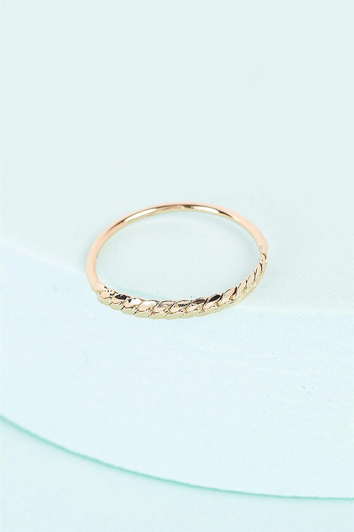 Gold Small Braided Link Trim Ring