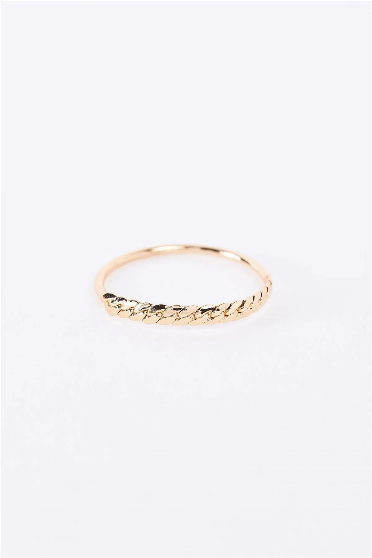 Gold Small Braided Link Trim Ring