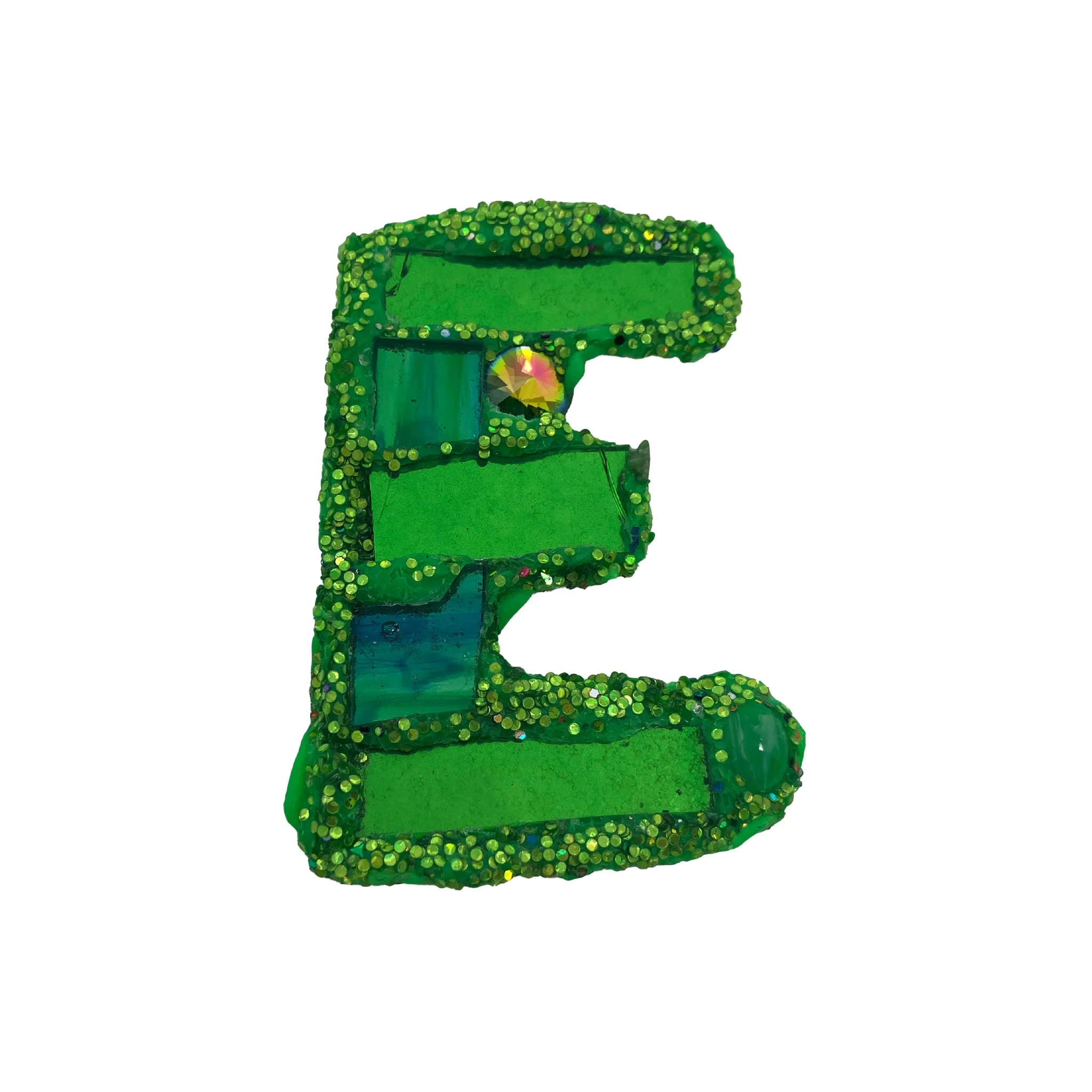 GREEN ALPHABET - LETTER BROOCHES