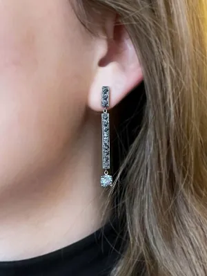 Grey Spinel Bar Dangles