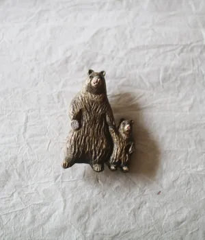 Hand-Carved Bear Brooch