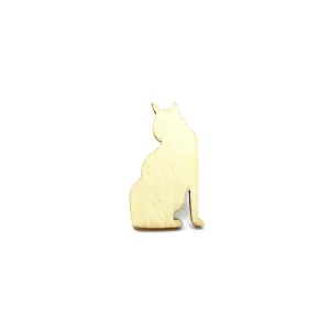 HDB Cat Wooden Brooch Pin