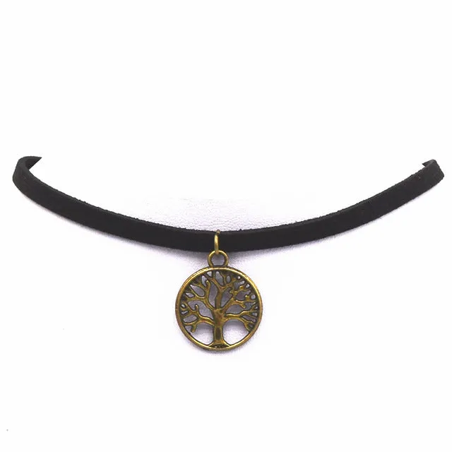 Hot New Torques Pure Black Velvet Ribbon Vintage Retro Pendant Necklace Maxi Statement Chokers Necklace For Women 2016 Jewelry