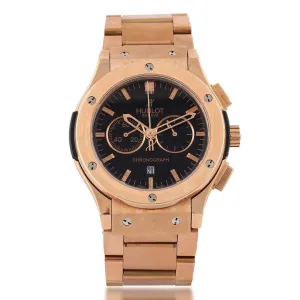 Hublot Chronograph Titanium Screw Designed Rose Gold Watch