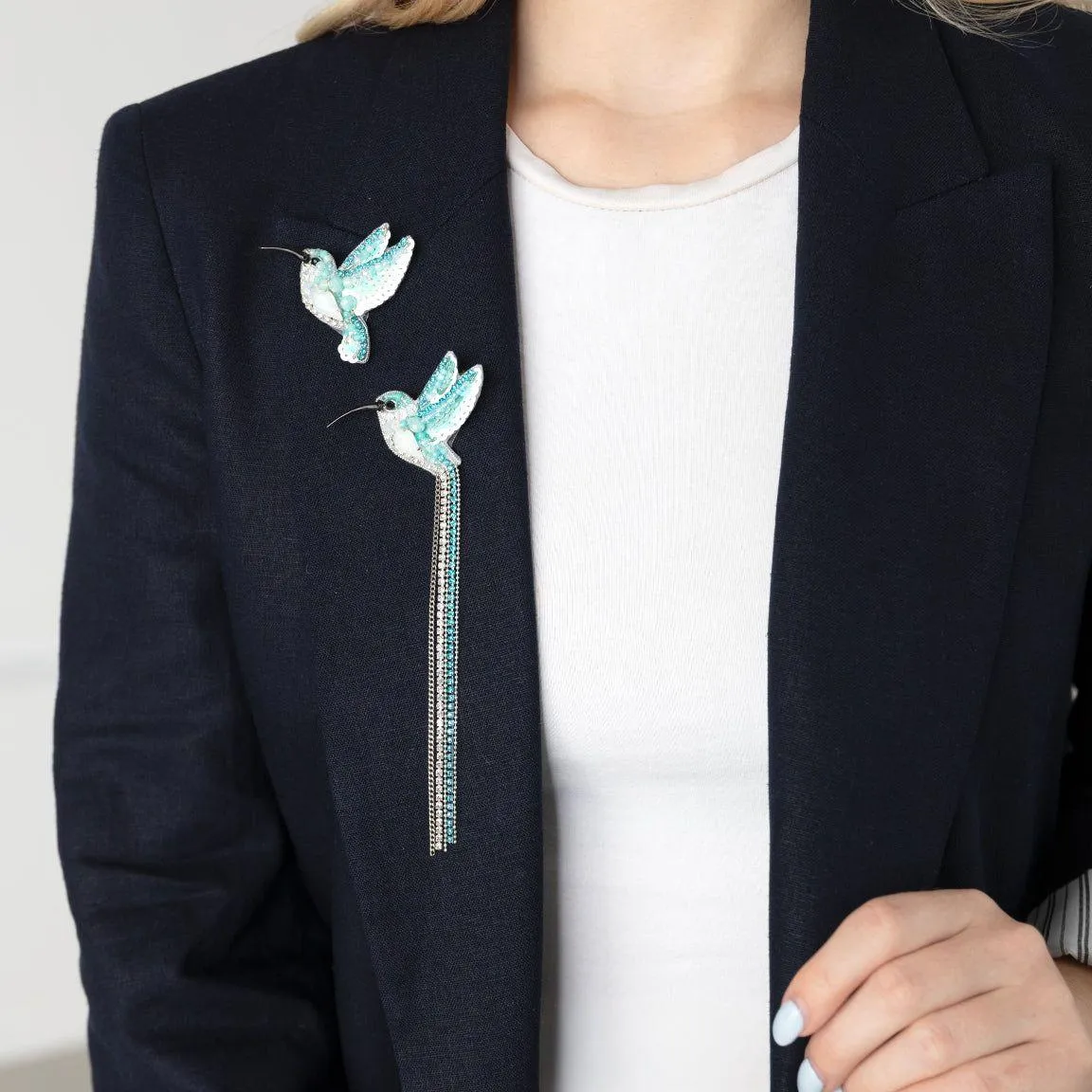 Hummingbird Brooch