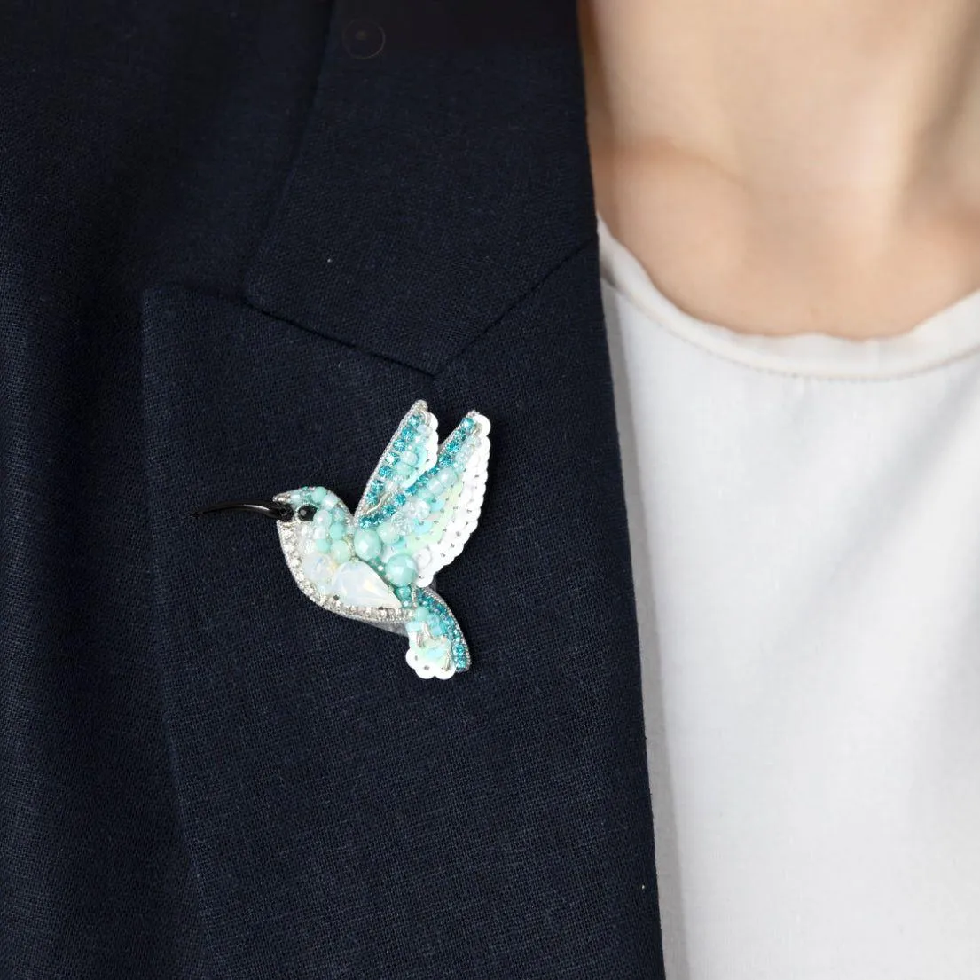 Hummingbird Brooch