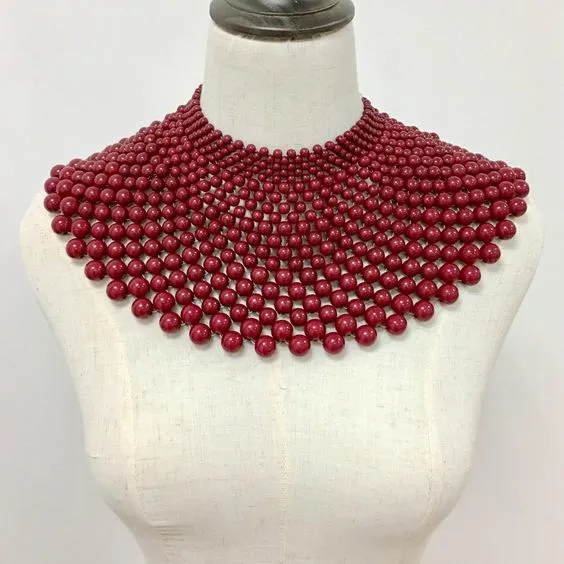 Indian Jewelry Handmade Beaded Statement Necklaces For Women