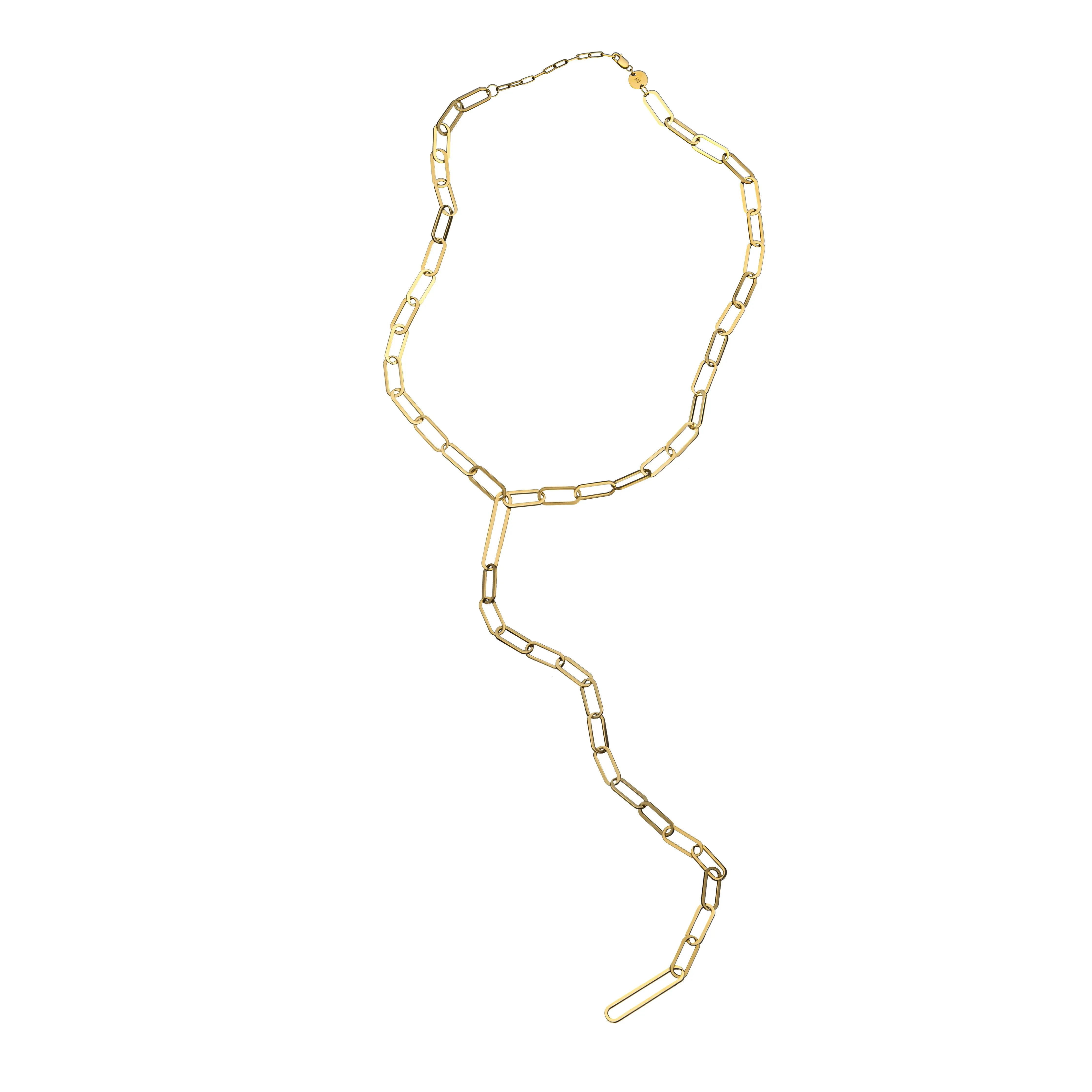 Jennifer Zeuner - Maurice Lariat Necklace in Yellow Vermeil